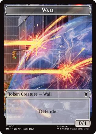 Wall // Moloid Double-Sided Token  [Marvel Super Heroes]