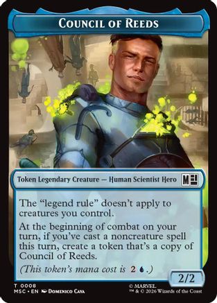 Council of Reeds (0008) // Merfolk (0006) Double-Sided Token  [Commander: Marvel Super Heroes]