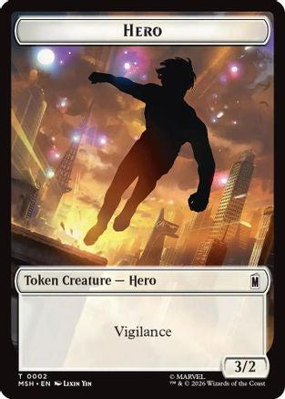 Hero // Robot Villain Double-Sided Token  [Marvel Super Heroes]
