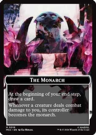 The Monarch (0016) // Vibranium (0015) Double-Sided Token  [Commander: Marvel Super Heroes]