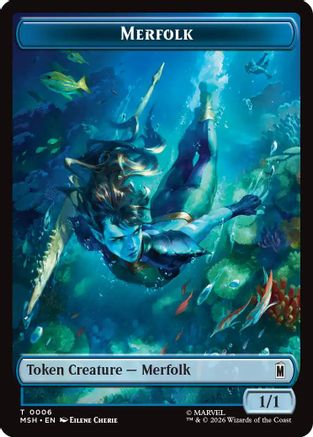 Merfolk // Doombot Double-Sided Token  [Marvel Super Heroes]
