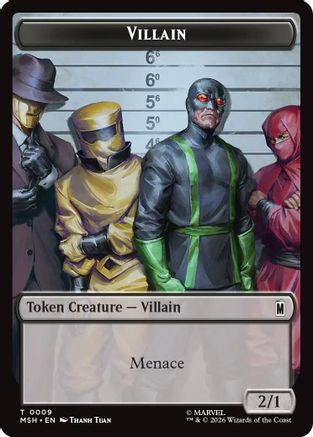 Villain // Treasure Double-Sided Token  [Marvel Super Heroes] Foil