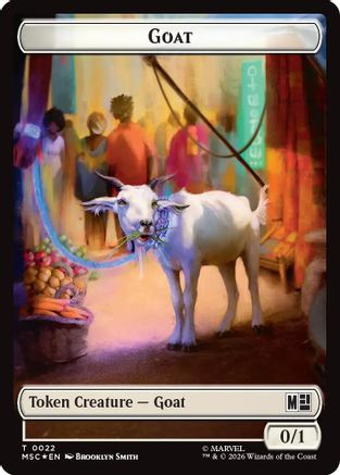 Goat // Soldier Double-Sided Token (Surge Foil)  [Commander: Marvel Super Heroes] Foil