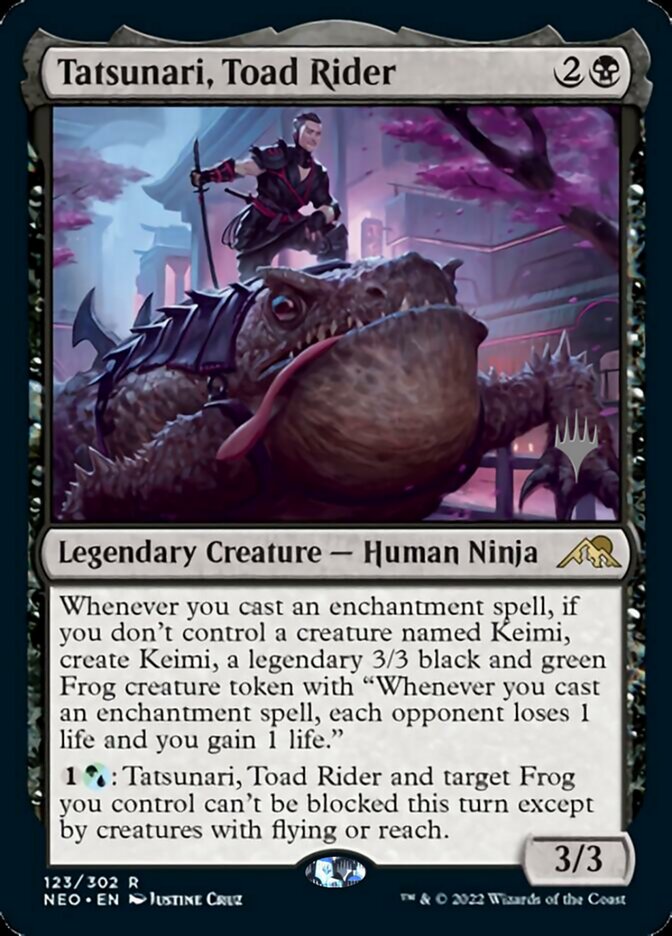 Tatsunari, Toad Rider (Promo Pack) [Kamigawa: Neon Dynasty Promos] Foil