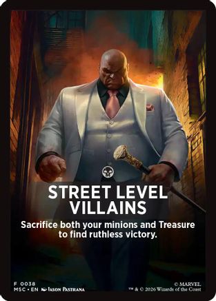 Street Level Villains Theme Card  [Commander: Marvel Super Heroes]