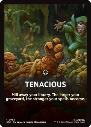 Tenacious Theme Card  [Commander: Marvel Super Heroes]
