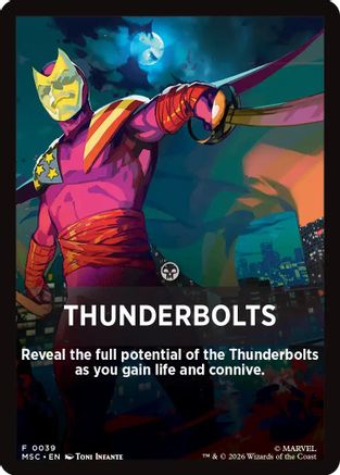 Thunderbolts Theme Card  [Commander: Marvel Super Heroes]