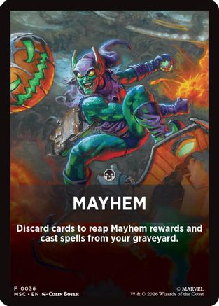 Mayhem Theme Card  [Commander: Marvel Super Heroes]