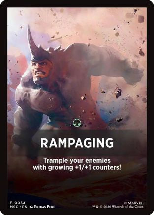 Rampaging Theme Card  [Commander: Marvel Super Heroes]
