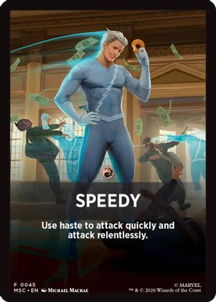 Speedy Theme Card  [Commander: Marvel Super Heroes]