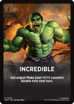 Incredible Theme Card  [Commander: Marvel Super Heroes]