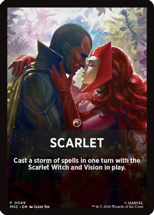 Scarlet Theme Card  [Commander: Marvel Super Heroes]