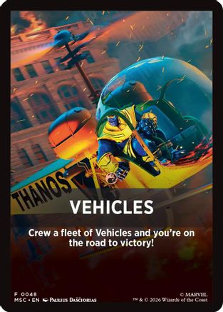 Vehicles Theme Card  [Commander: Marvel Super Heroes]