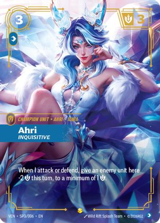 Ahri, Inquisitive (SP3/006) - Riftbound - [Vendetta] Foil