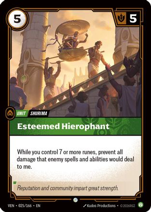 Esteemed Hierophant (025/166) - Riftbound - [Vendetta] Foil