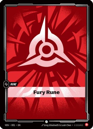 Fury Rune (R01) - Riftbound - [Vendetta] Foil