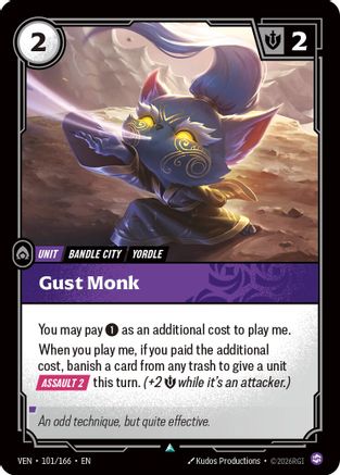 Gust Monk (101/166) - Riftbound - [Vendetta] Foil