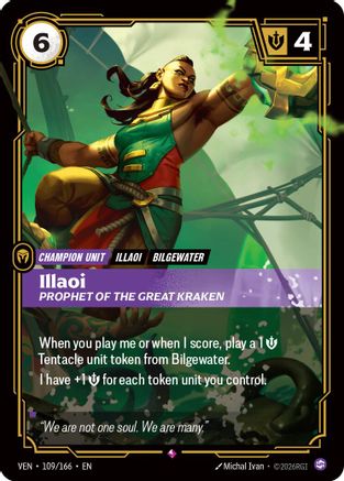 Illaoi, Prophet of the Great Kraken (109/166) - Riftbound - [Vendetta] Foil