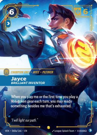 Jayce, Brilliant Inventor (Alternate Art) (068a/166) - Riftbound - [Vendetta] Foil