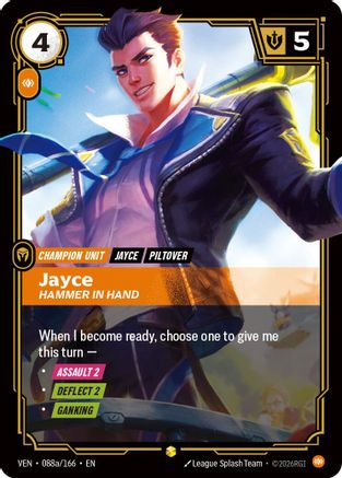 Jayce, Hammer in Hand (Alternate Art) (088a/166) - Riftbound - [Vendetta] Foil