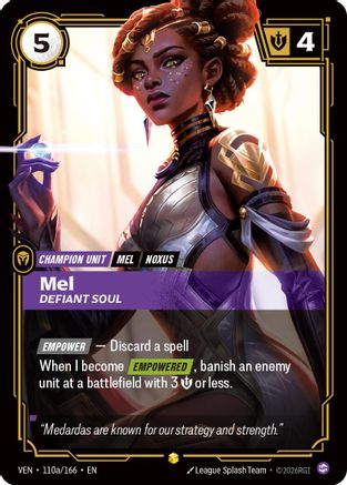 Mel, Defiant Soul (Alternate Art) (110a/166) - Riftbound - [Vendetta] Foil