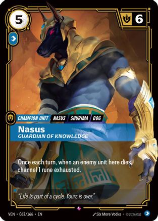 Nasus, Guardian of Knowledge (063/166) - Riftbound - [Vendetta] Foil