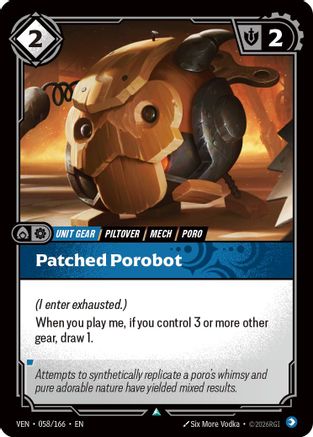 Patched Porobot (058/166) - Riftbound - [Vendetta] Foil