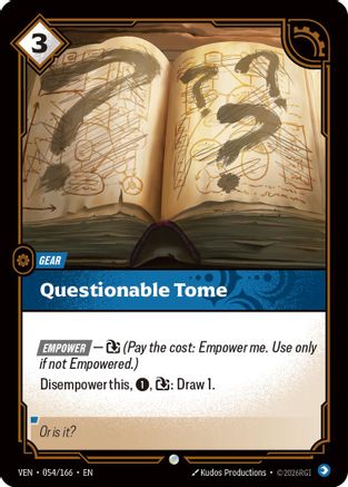 Questionable Tome (054/166) - Riftbound - [Vendetta] Foil