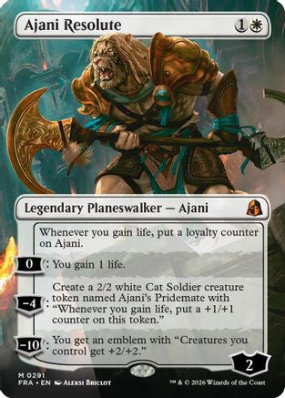 Ajani Resolute (Borderless)  [Reality Fracture] Foil