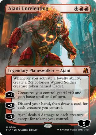 Ajani Unrelenting (Borderless)  [Reality Fracture] Foil