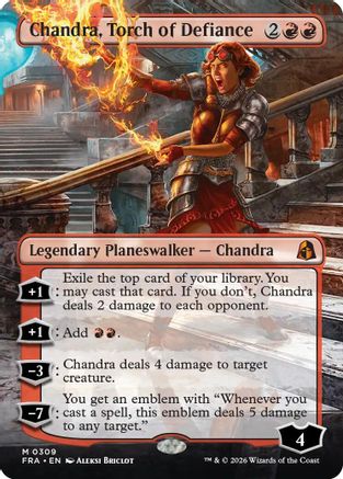 Chandra, Torch of Defiance (Borderless)  [Reality Fracture] Foil