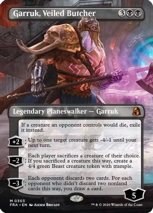 Garruk, Veiled Butcher (Borderless)  [Reality Fracture] Foil