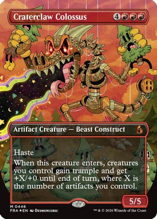 Craterclaw Colossus (Borderless) (0446)  [Reality Fracture] Foil