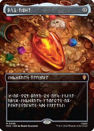 Mox Amber (Borderless) (Dwarvish)  [The Hobbit: Eternal-Legal] Foil