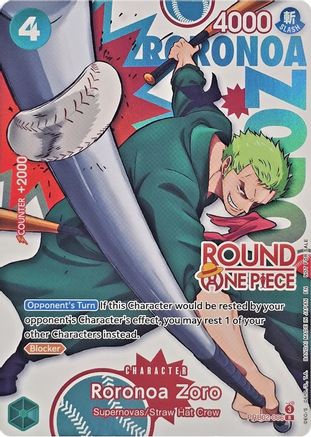 Roronoa Zoro (Round 1 Promo) (PRB02-006) - [One Piece Promotion Cards] Foil