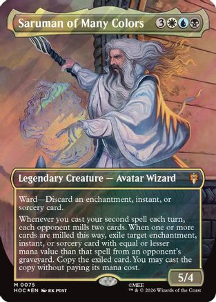 Saruman of Many Colors (Borderless) (Surge Foil)  [The Hobbit: Eternal-Legal] Foil
