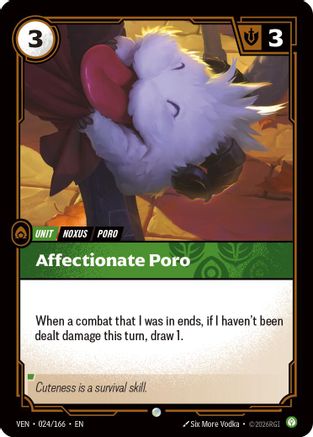 Affectionate Poro (024/166) - Riftbound - [Vendetta] Foil
