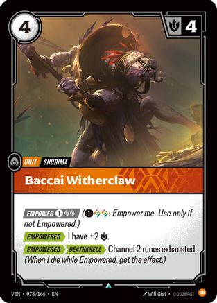 Baccai Witherclaw (078/166) - Riftbound - [Vendetta] Foil