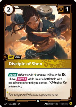 Disciple of Shen (117/166) - Riftbound - [Vendetta] Foil