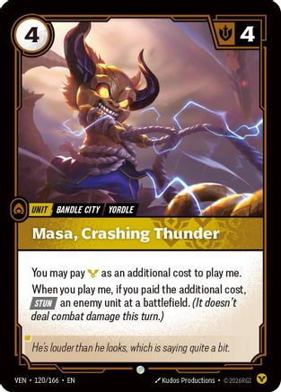 Masa, Crashing Thunder (120/166) - Riftbound - [Vendetta] Foil