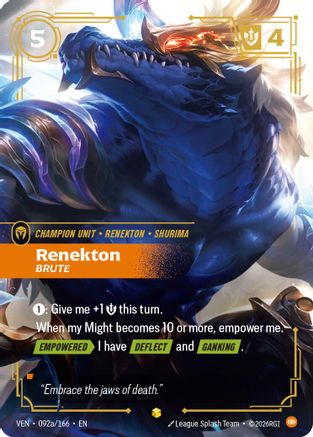 Renekton, Brute (Alternate Art) (092a/166) - Riftbound - [Vendetta] Foil