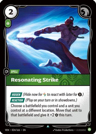 Resonating Strike (034/166) - Riftbound - [Vendetta] Foil