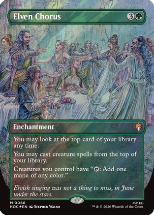 Elven Chorus (Borderless) (Surge Foil)  [The Hobbit: Eternal-Legal] Foil