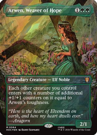 Arwen, Weaver of Hope (Borderless) (Surge Foil)  [The Hobbit: Eternal-Legal] Foil