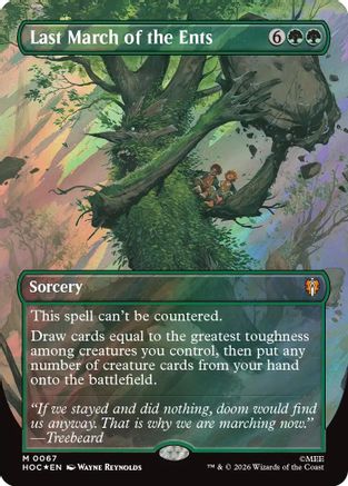 Last March of the Ents (Borderless) (Surge Foil)  [The Hobbit: Eternal-Legal] Foil