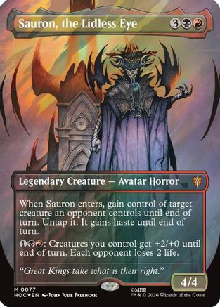 Sauron, the Lidless Eye (Borderless) (Surge Foil)  [The Hobbit: Eternal-Legal] Foil