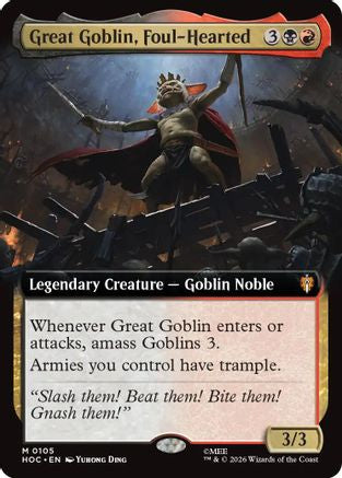 Great Goblin, Foul-Hearted (Extended Art)  [The Hobbit: Eternal-Legal] Foil