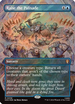 Raise the Palisade (Borderless) (Surge Foil)  [The Hobbit: Eternal-Legal] Foil