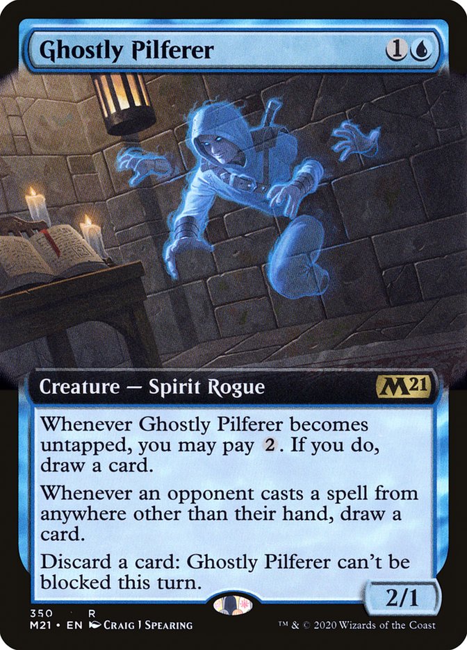 Ghostly Pilferer (Extended Art) [Core Set 2021] Foil