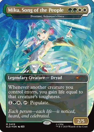 Miku, Song of the People - Trostani, Selesnya's Voice  [Secret Lair Drop Series] Foil